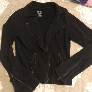 Brown medium cotton biker jacket